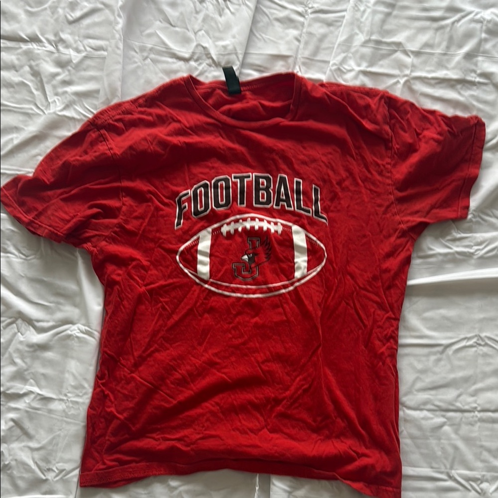 Red Football Graphic T-Shirt